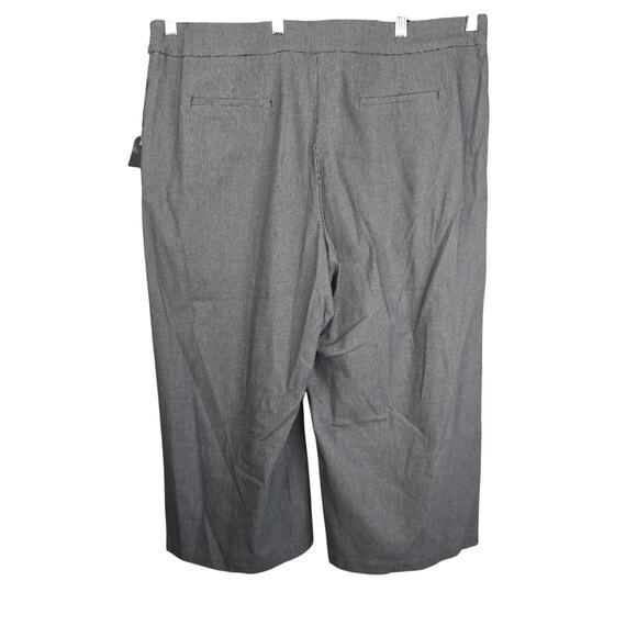 Tribal Wide Leg Crop Pants Womens 24W Ink High Rise Stretch Micro Dot Stitch Fix - Picture 2 of 14